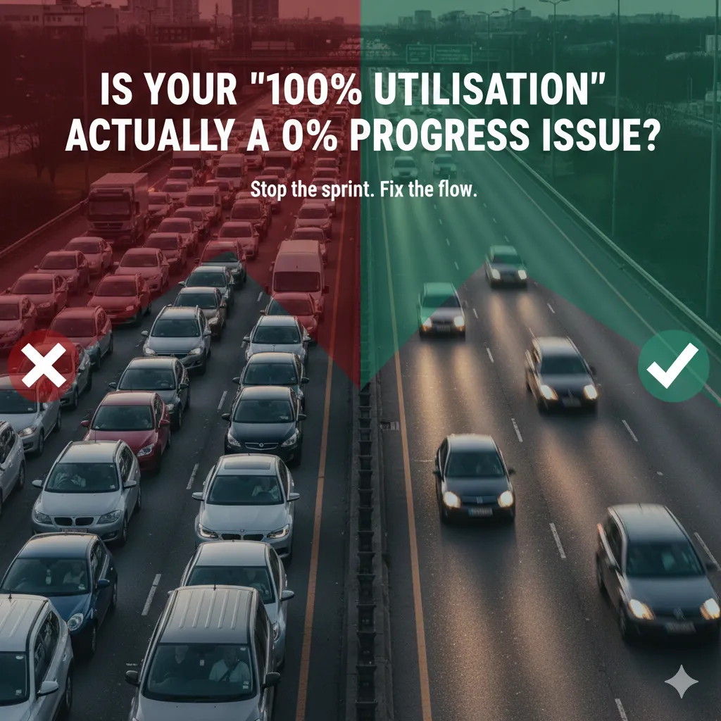 Flow traffic jam on motorway